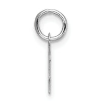 14k White Gold Small Script Letter H Initial Charm-YC1527H