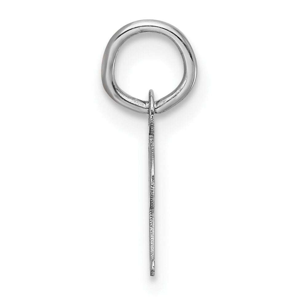 14k White Gold Small Script Letter I Initial Charm-YC1527I