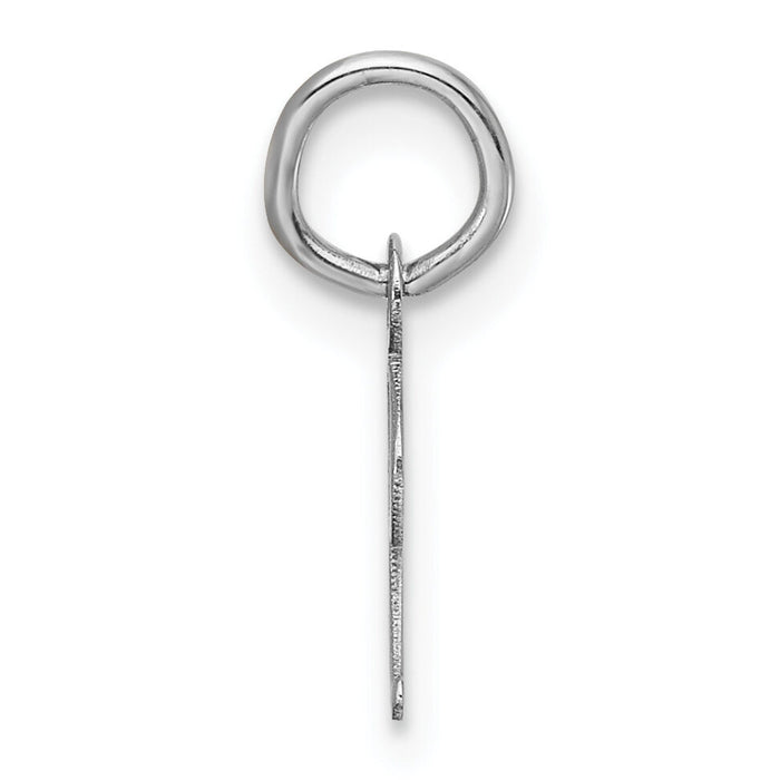 14k White Gold Small Script Letter I Initial Charm-YC1527I