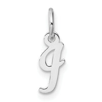 14k White Gold Small Script Letter I Initial Charm-YC1527I