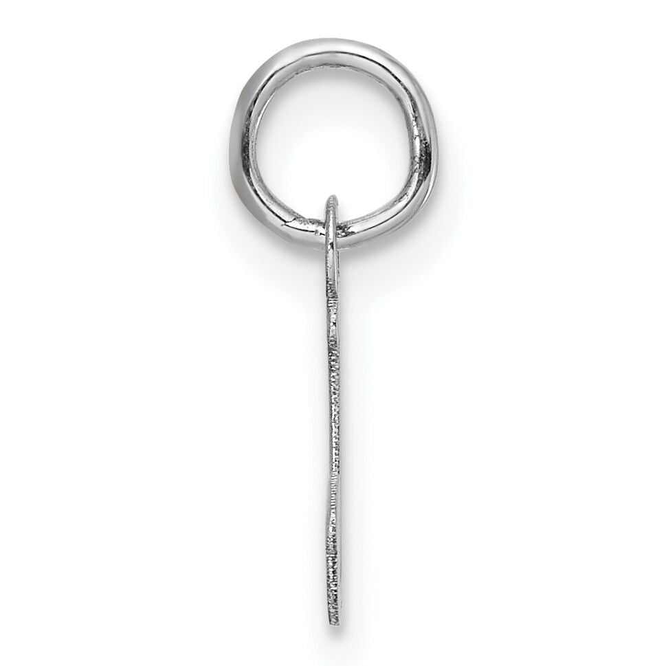 14k White Gold Small Script Letter J Initial Charm-YC1527J