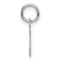 14k White Gold Small Script Letter J Initial Charm-YC1527J