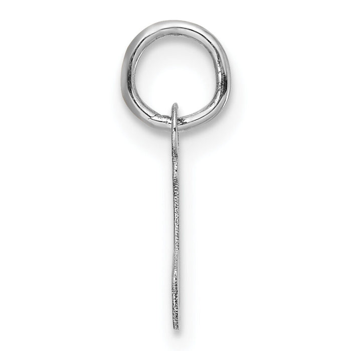 14k White Gold Small Script Letter J Initial Charm-YC1527J