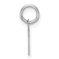 14k White Gold Small Script Letter K Initial Charm-YC1527K