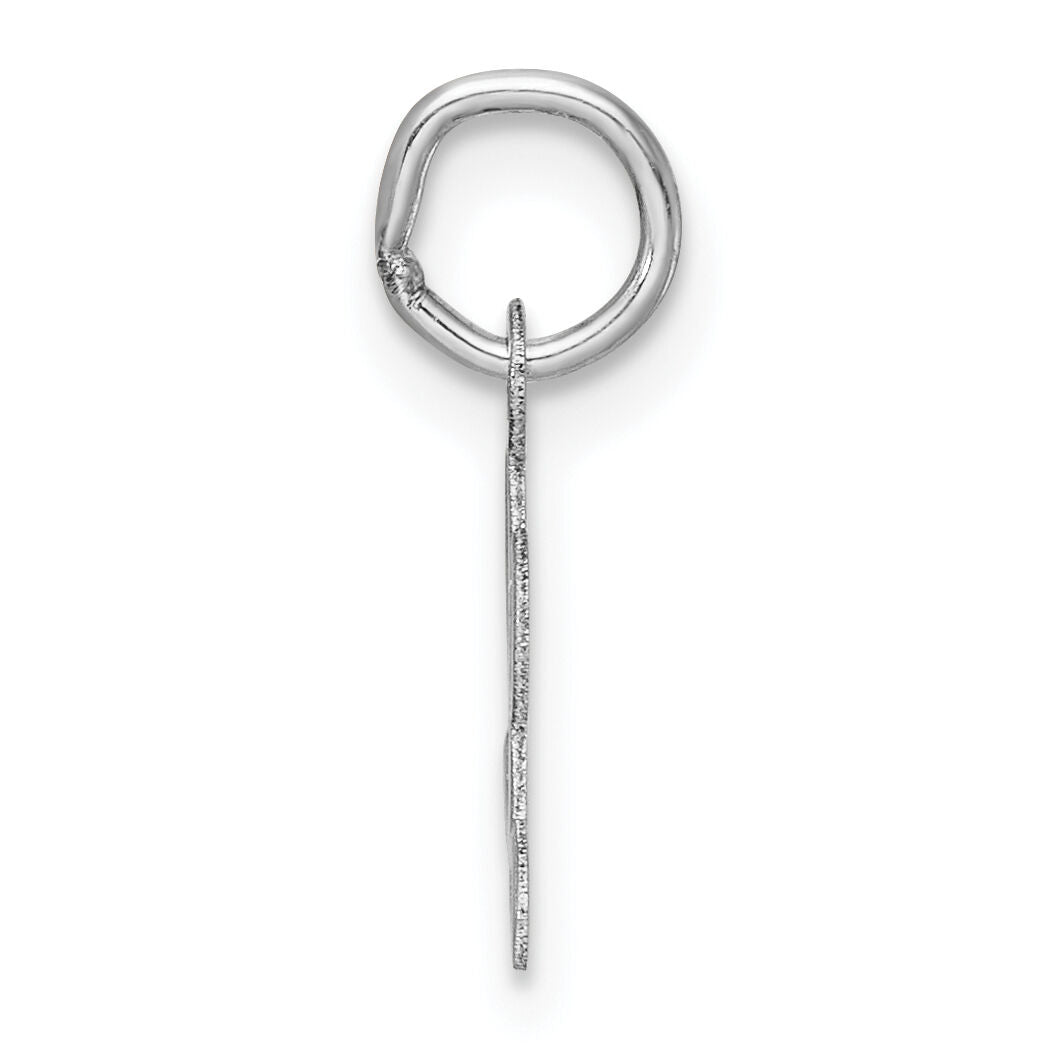 14k White Gold Small Script Letter L Initial Charm-YC1527L
