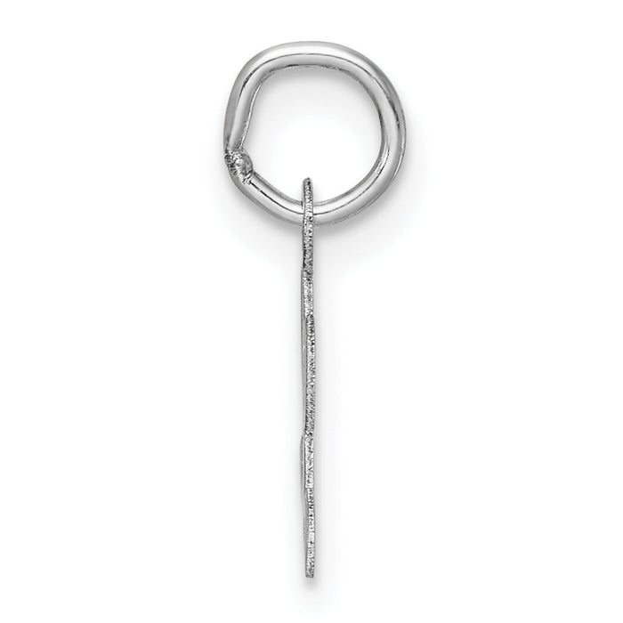 14k White Gold Small Script Letter L Initial Charm-YC1527L