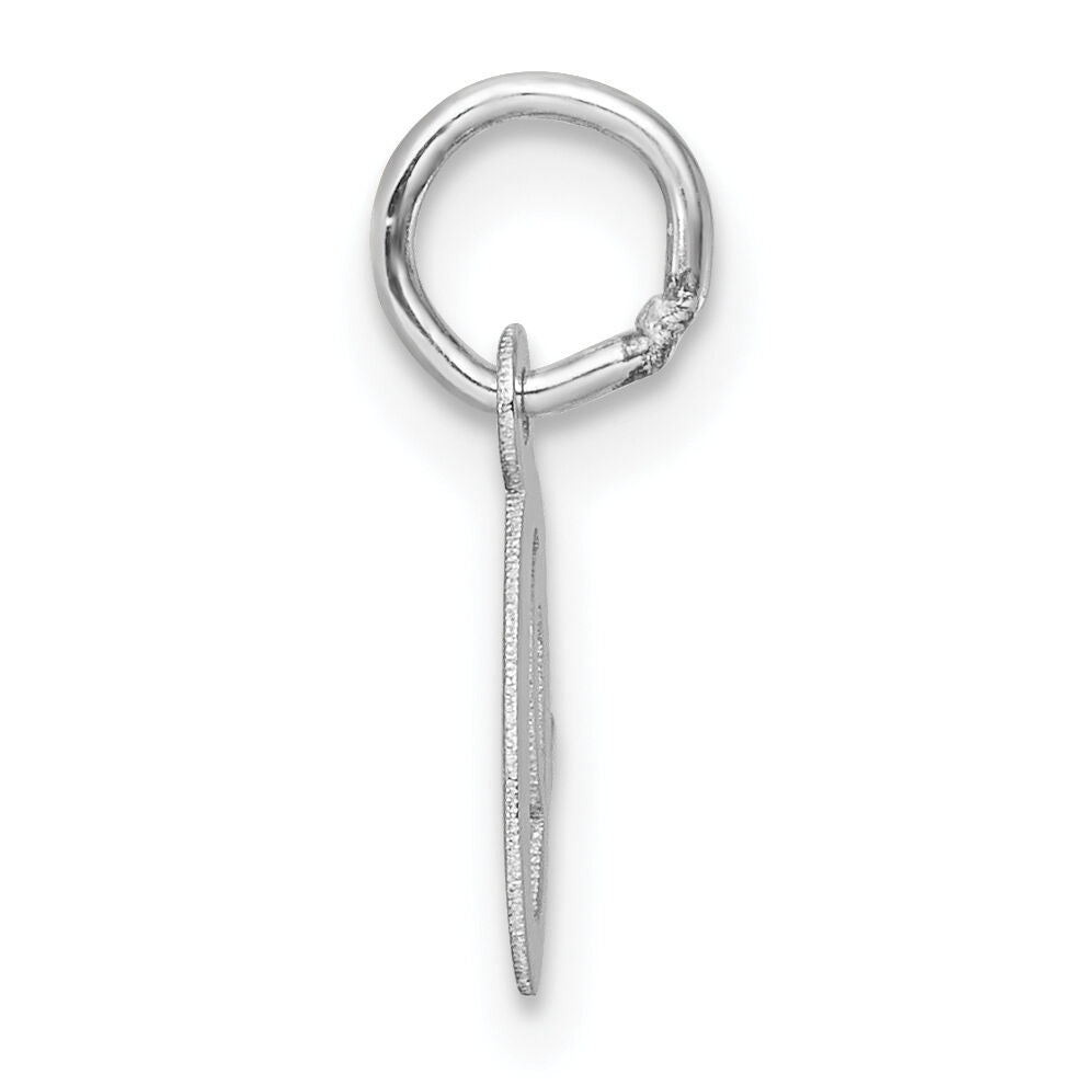 14k White Gold Small Script Letter O Initial Charm-YC1527O