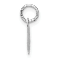 14k White Gold Small Script Letter O Initial Charm-YC1527O