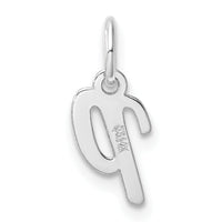 14k White Gold Small Script Letter P Initial Charm-YC1527P