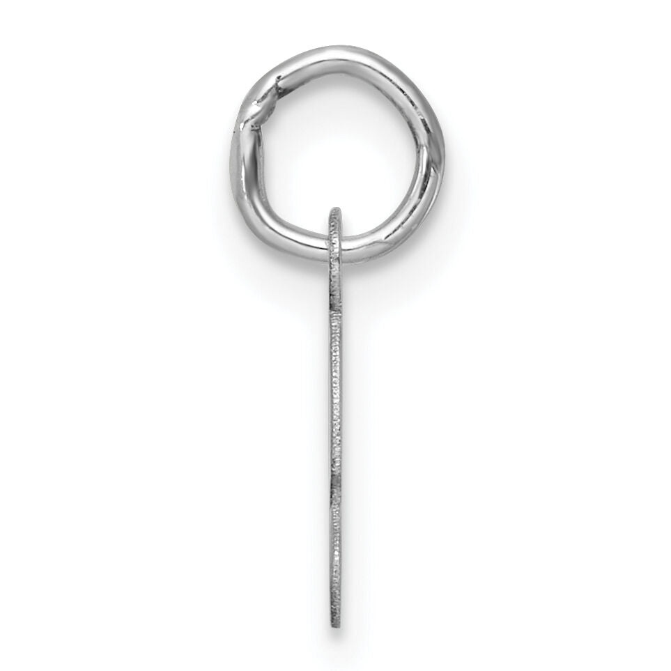 14k White Gold Small Script Letter S Initial Charm-YC1527S