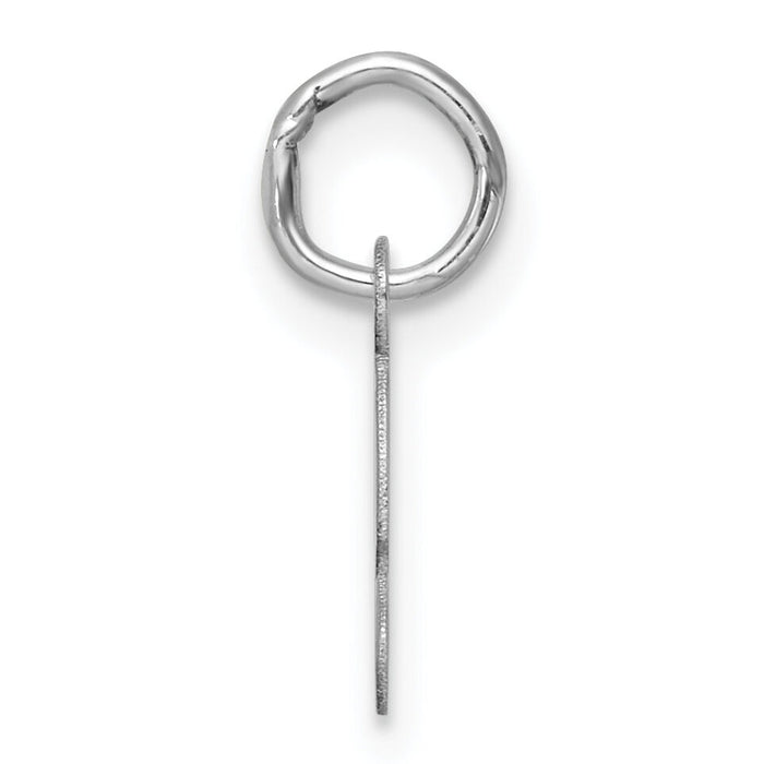 14k White Gold Small Script Letter S Initial Charm-YC1527S
