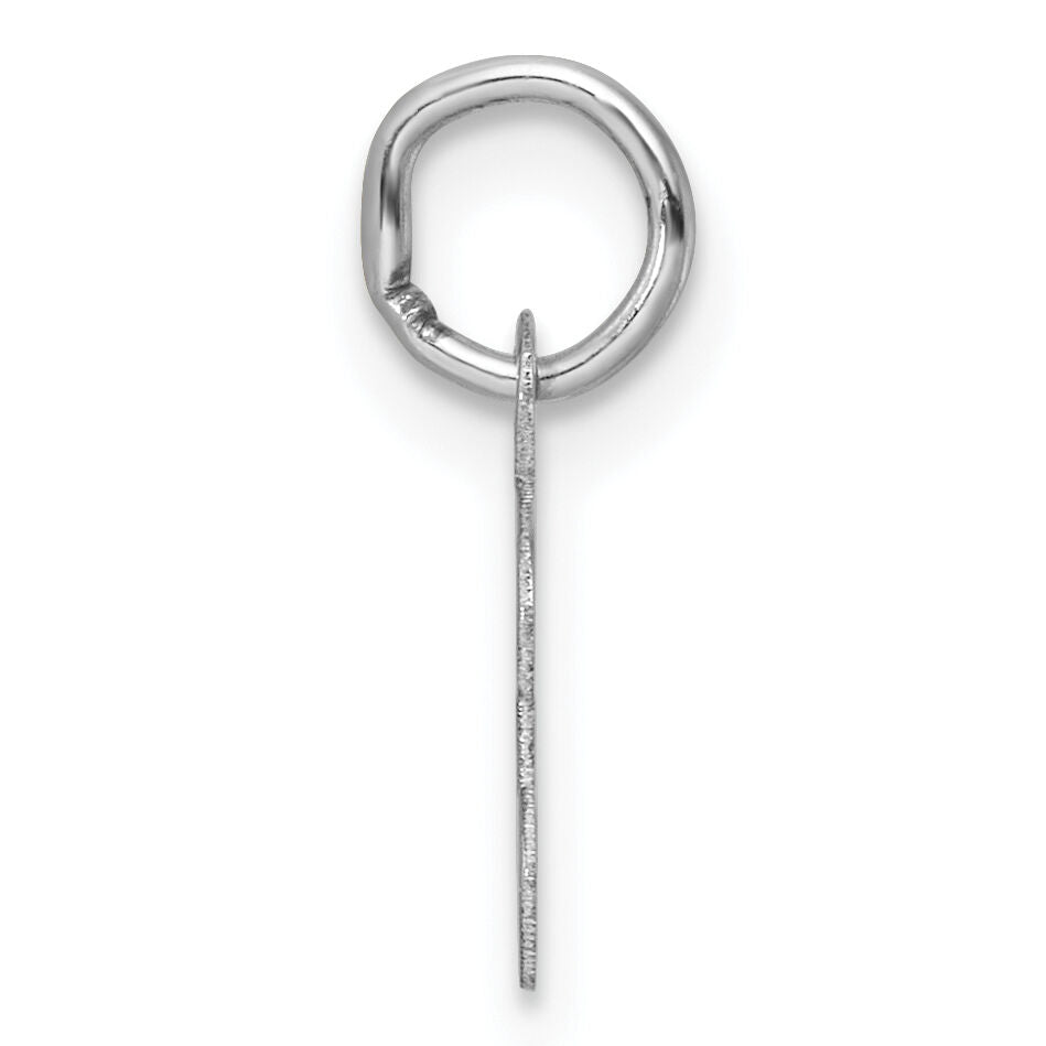 14k White Gold Small Script Letter T Initial Charm-YC1527T