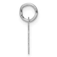 14k White Gold Small Script Letter T Initial Charm-YC1527T