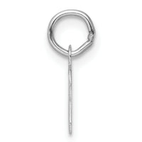 14k White Gold Small Script Letter U Initial Charm-YC1527U