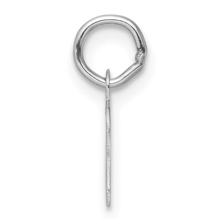 14k White Gold Small Script Letter U Initial Charm-YC1527U