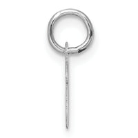 14k White Gold Small Script Letter W Initial Charm-YC1527W
