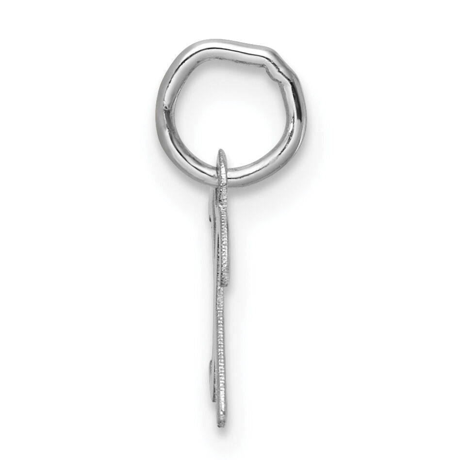 14k White Gold Small Script Letter X Initial Charm-YC1527X