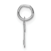 14k White Gold Small Script Letter X Initial Charm-YC1527X