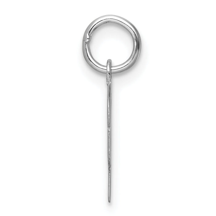 14k White Gold Small Script Letter Y Initial Charm-YC1527Y