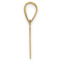14k Polished Etched Letter E Initial Pendant-YC1539E