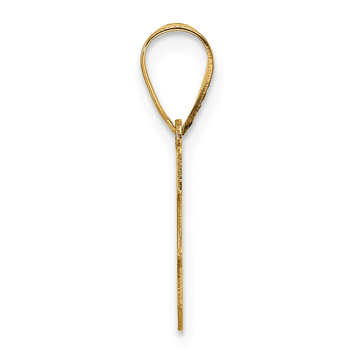 14k Polished Etched Letter G Initial Pendant-YC1539G