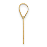 14k Polished Etched Letter N Initial Pendant-YC1539N