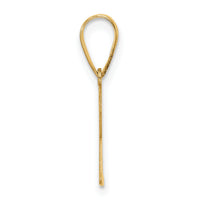 14k Polished Etched Letter R Initial Pendant-YC1539R