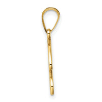 14K Script Letter B Initial Pendant-YC1540B