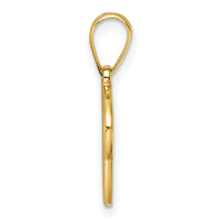 14K Script Letter C Initial Pendant-YC1540C