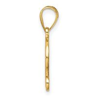 14K Script Letter D Initial Pendant-YC1540D