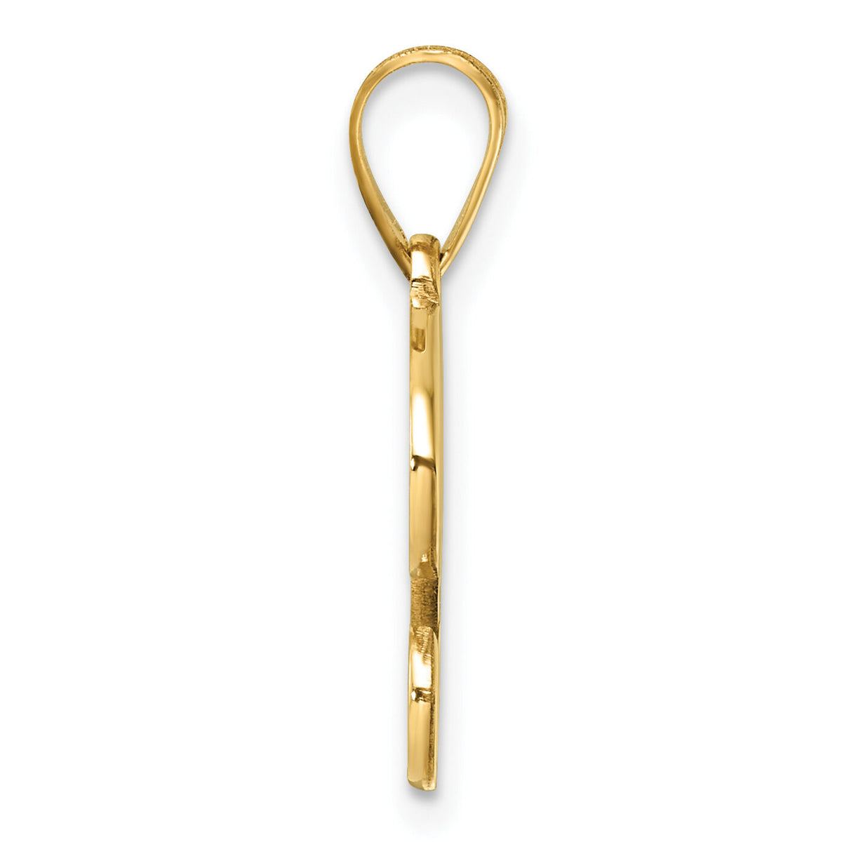 14K Script Letter G Initial Pendant-YC1540G