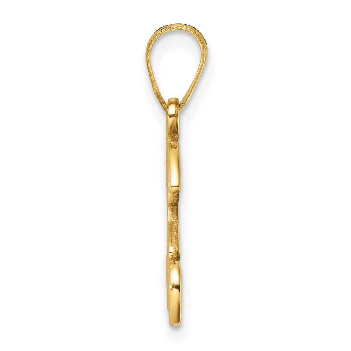 14K Script Letter H Initial Pendant-YC1540H