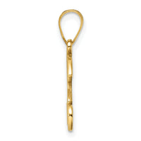 14K Script Letter H Initial Pendant-YC1540H