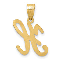 14K Script Letter H Initial Pendant-YC1540H