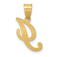 14K Script Letter I Initial Pendant-YC1540I