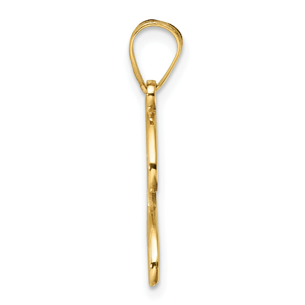 14K Script Letter J Initial Pendant-YC1540J