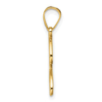 14K Script Letter J Initial Pendant-YC1540J