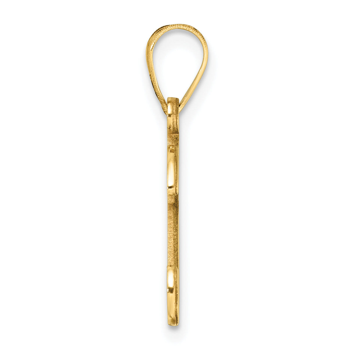 14K Script Letter K Initial Pendant-YC1540K