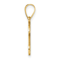 14K Script Letter K Initial Pendant-YC1540K