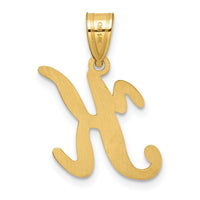 14K Script Letter K Initial Pendant-YC1540K