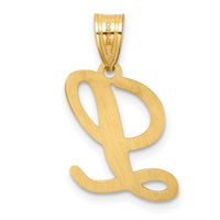 14K Script Letter L Initial Pendant-YC1540L