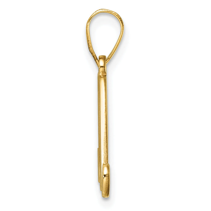 14K Script Letter M Initial Pendant-YC1540M