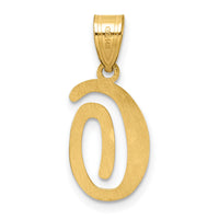 14K Script Letter O Initial Pendant-YC1540O