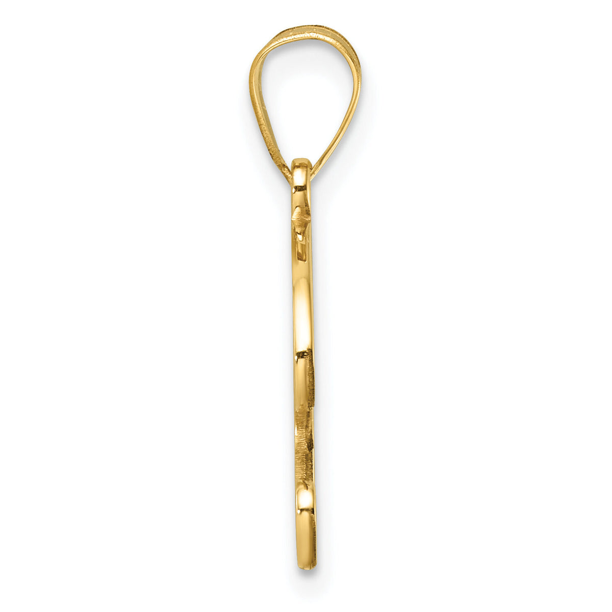 14K Script Letter P Initial Pendant-YC1540P
