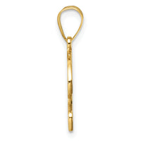 14K Script Letter P Initial Pendant-YC1540P