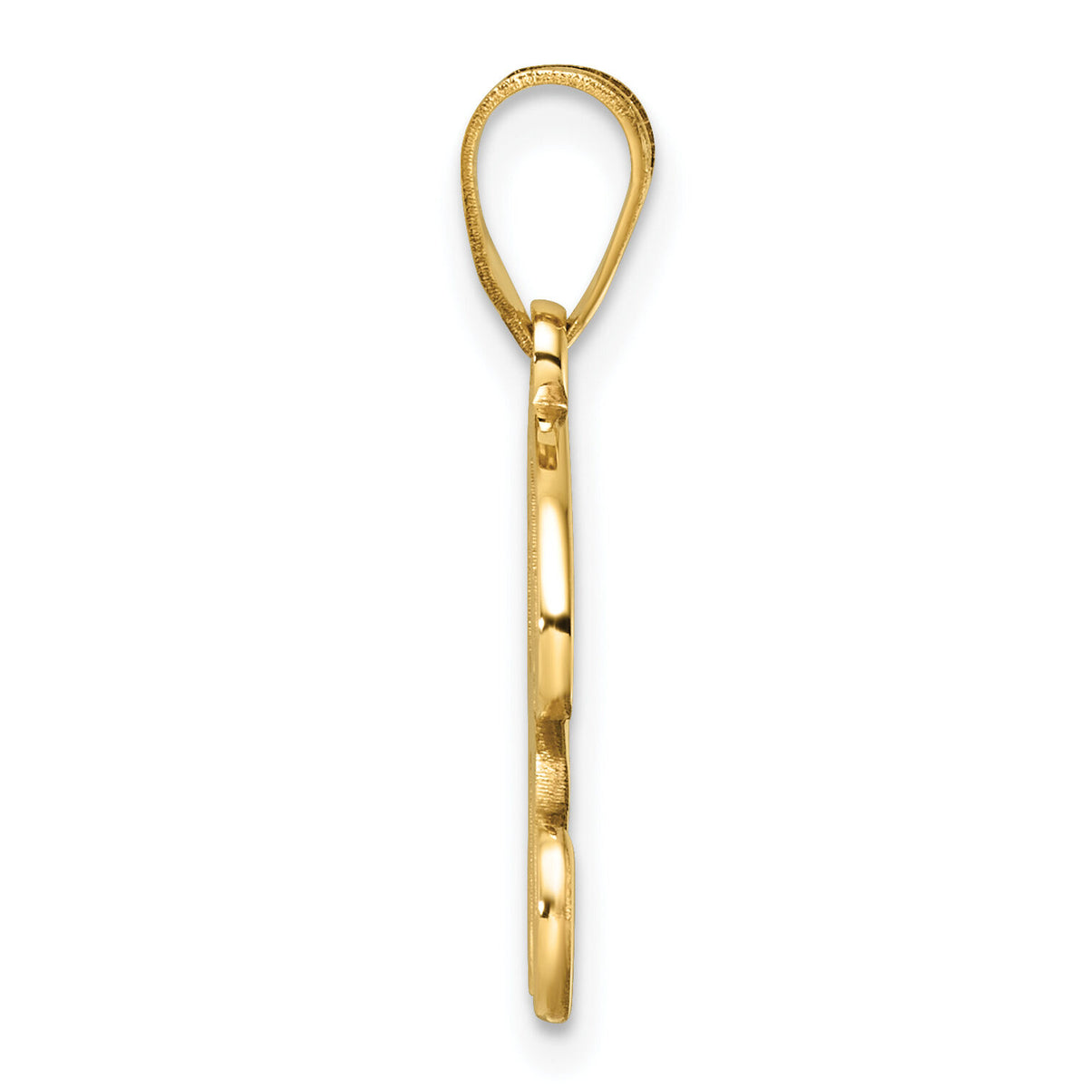 14K Script Letter R Initial Pendant-YC1540R