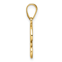 14K Script Letter R Initial Pendant-YC1540R