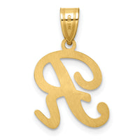 14K Script Letter R Initial Pendant-YC1540R