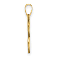 14K Script Letter S Initial Pendant-YC1540S