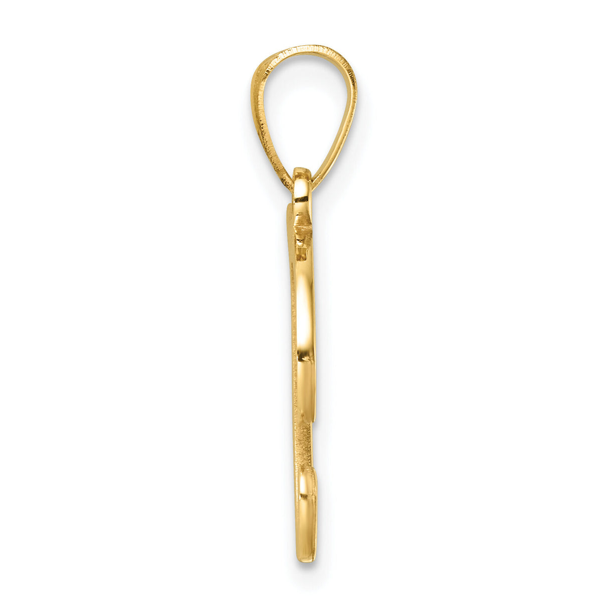 14K Script Letter T Initial Pendant-YC1540T